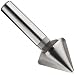 Magafor 432 Series Cobalt Steel Single-End Countersink, Uncoated (Bright) Finish, 3 Flutes, 60 Degrees, Round Shank