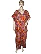 Beach Wear Womens Red Orange New Lightweight Sheer Cotton Cover Up Kaftan Dress Caftan