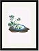 Black Framed/Matted Print 17x23, Oimatsu And Shiragiku (Pine and White Winter Chrysanthemum)...