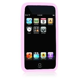 Premium Open Face Silicone Skin Cover Soft Case for Apple iPod Touch (2nd Generation Only); Choose from 7 Colors: Orange, Clear, Red, Purple, Black, Pink, or Green