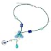 Jewelry : Blue Floral Beaded Collar Necklace