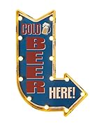 CALIFORNIA SURF Panel Decorativo Luminoso LED Cold Beer Here! Azul