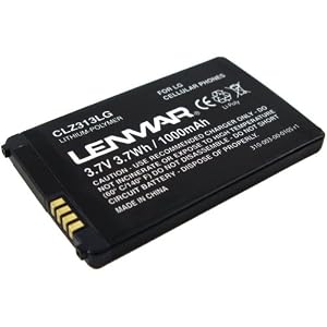 Lenmar Cellular Phone Battery for LG KF900 Prada2, KS500, KS660, Rumor 2, Xenon GR500 and AX265 Banter