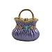 Victorian Purse Trinket Box - Purple -Butterfly & Rose - Bejeweled