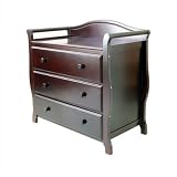L.A. Baby 3 Drawer Organizer,Changer in Cherry