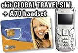 ekit Global Travel SIM + Siemens A70 international roaming tri-band phone