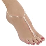 Darice VL1899LG Crystal Aurora Borealis Bridal Foot Jewelry, Large, 9 to 10-Feet