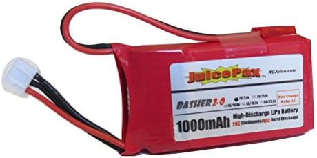 Basher 2.0 1000mah 2S 7.4V 20/40C LiPo Battery With JST Plug