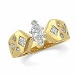 18K Yellow Gold Diamond Engagement Ring Semimount - CENTER STONE NOT INCLUDED - 0.78 Ct.