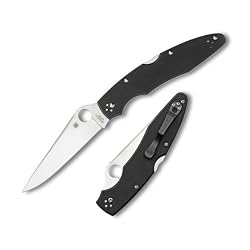 Spyderco Police 3 G-10 Plain Edge Knife, Black