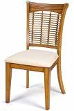 Bayberry Wicker Dining Chairs 38hx17wx18d Oak