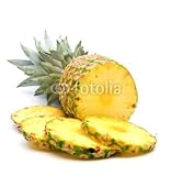 IMAGE OF Wallmonkeys Peel and Stick Wall Decals - Fresh Slice Pineapple on White Background - 48