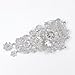EVER FAITH Austrian Crystal 5.9 Inch Wedding Flower Bridal Hair Side Comb for Women Iridescent Clear AB Silver-Tone