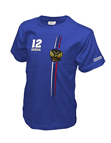 RUSSIA FAN SHIRT – RUSSLAND – EM 2016 – KIDS – ROYALBLAU – T-SHIRT by Jayess-Kids Gr. 98/104