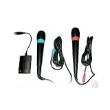 2 Singstar Microphones for PS2 PS3 Anthems R&B Pop Rocks 90's Party