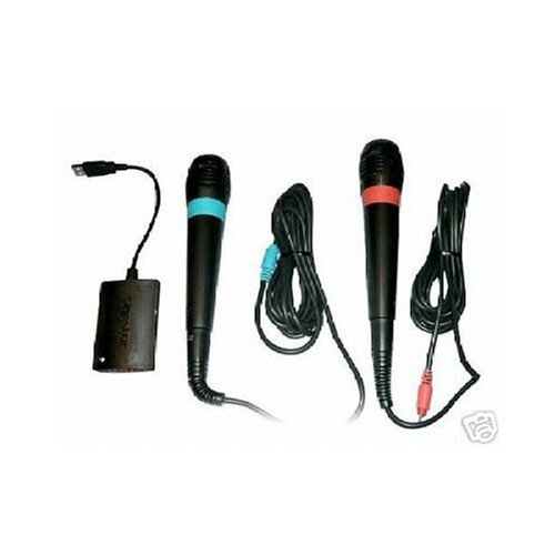  : 2 Singstar Microphones for PS2 PS3 Anthems R&B Pop Rocks 90's Party