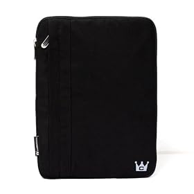 CaseCrown Amazon Kindle DX Protective Sleeve with Front Pocket - Black Faux Suede