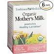 Traditional Medicinals Organic Mother's Milk Herbal Tea, 16-Count Wrapped Tea Bags (Pack of 6)