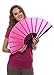 Chinese Nylon-Cloth Fan for Ladies (Hot Pink)