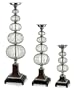 Set of 3 Ultra Chic Carolyn Kinder Towering Open Sphere Candleholders
