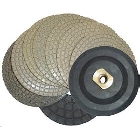 Buy Dry Diamond Polishing Pads - Set of 8 with Free Back Holder by ADT now!