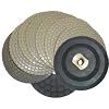 Dry Diamond Polishing Pads - Set of 8 with Free Back Holder