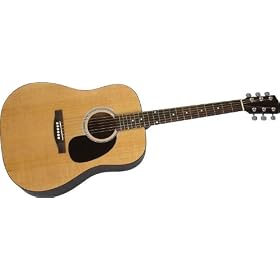Rogue RA-100D Dreadnought Acoustic Guitar, Natural