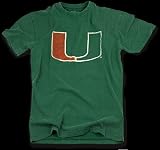University Of Miami Florida Hurricanes Classic Logo T-Shirt By Red Jacket