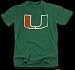 University Of Miami Florida Hurricanes Classic Logo T-Shirt By Red Jacket