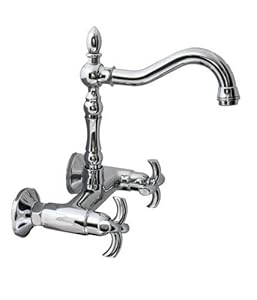 Vendimia lavabo de pared grifo mezclador de cocina / baño tradicional