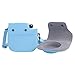 Katia Vintage Pu Leather Bag for Fujifilm Mini 9/8+/ 8 with Shoulder Strap and Pocket (Blue E)