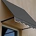 Awntech 8-Feet Dallas Retro Window/Entry Awning, 44-Inch Height by 36-Inch Diameter, Gray