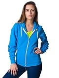 American Apparel Unisex Flex Fleece Zip Hoody Large-blue