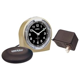 Reizen Braille Quartz Alarm Clock with Vibrator Combo