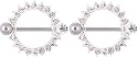 Circle of Love Nipple Bar Body Jewelry Pair