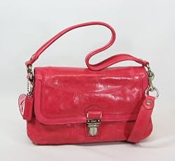 Coach Poppy Crinkle Patent Leather Layla Flap Bag Purse 18160 Camila