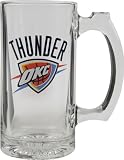 Oklahoma City Thunder Beer Mug: 3D Logo Glass Tankard