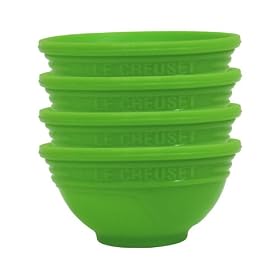 Le Creuset Silicone Pinch Bowls, Set of 4, Kiwi Green