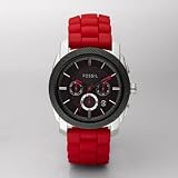 Fossil Machine Silicone Watch Red