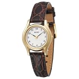 Seiko Women's SXGN38 Brown Leather Strap Watch