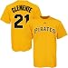 Pittsburgh Pirates Shirts : Majestic Pittsburgh Pirates #21 Roberto Clemente Youth Gold Cooperstown