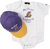 Los Angeles Lakers Newborn ''My First Lakers Tee'' Bodysuit and Cap Set