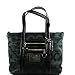 NEW AUTHENTIC COACH POPPY OP ART SIGNATURE GLAM TOTE HANDBAG (Black/Black)