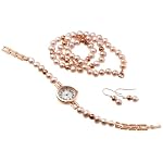 Freshwater Pearl Watch, Necklace and Earrings Set #LP315S-P