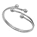 Sterling Silver Fashion Toe Ring - Four Ball Ends - 2mm Band Width