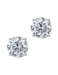 1.60 Ct Round H/I SI1-SI2 Diamond 18K White Gold Stud Earrings