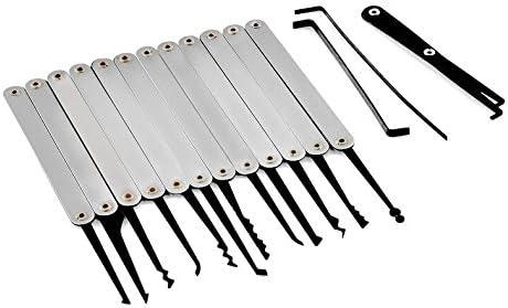 15 in 1 Durable Steel Unlocking Lock Open Tool Set - Black + Silver