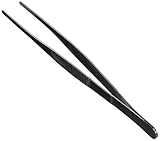 uxcell ストレートピンセット　ストレートツイザー　ラウンドチップ　18cm長さ　ストレート滑り止め