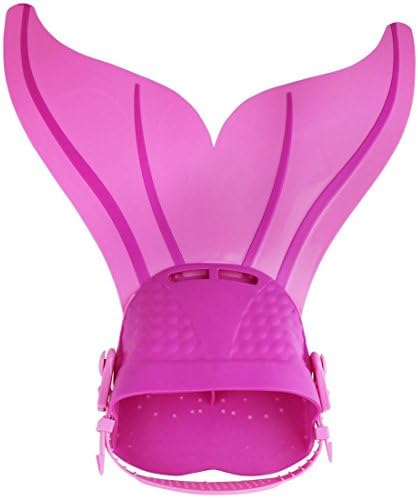 Imigao Mermaid Swim Monofin Flipper For Kids Girls Boys Swimming Training (Hot Pink)