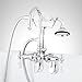 Signature Hardware 203657 Galeton Wall Mounted Clawfoot Tub Filler Faucet - Includes Hand Shower
